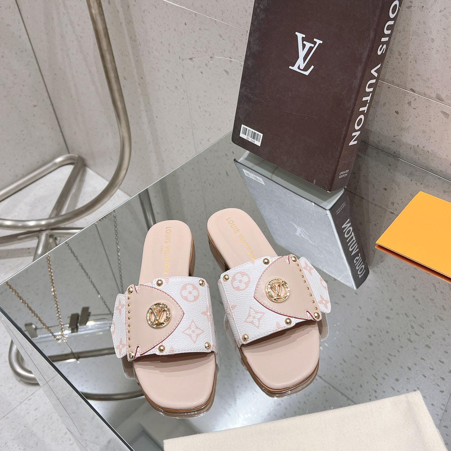 Louis Vuitton LV Frame Flat Mule   1ACXIM - DopestKickz