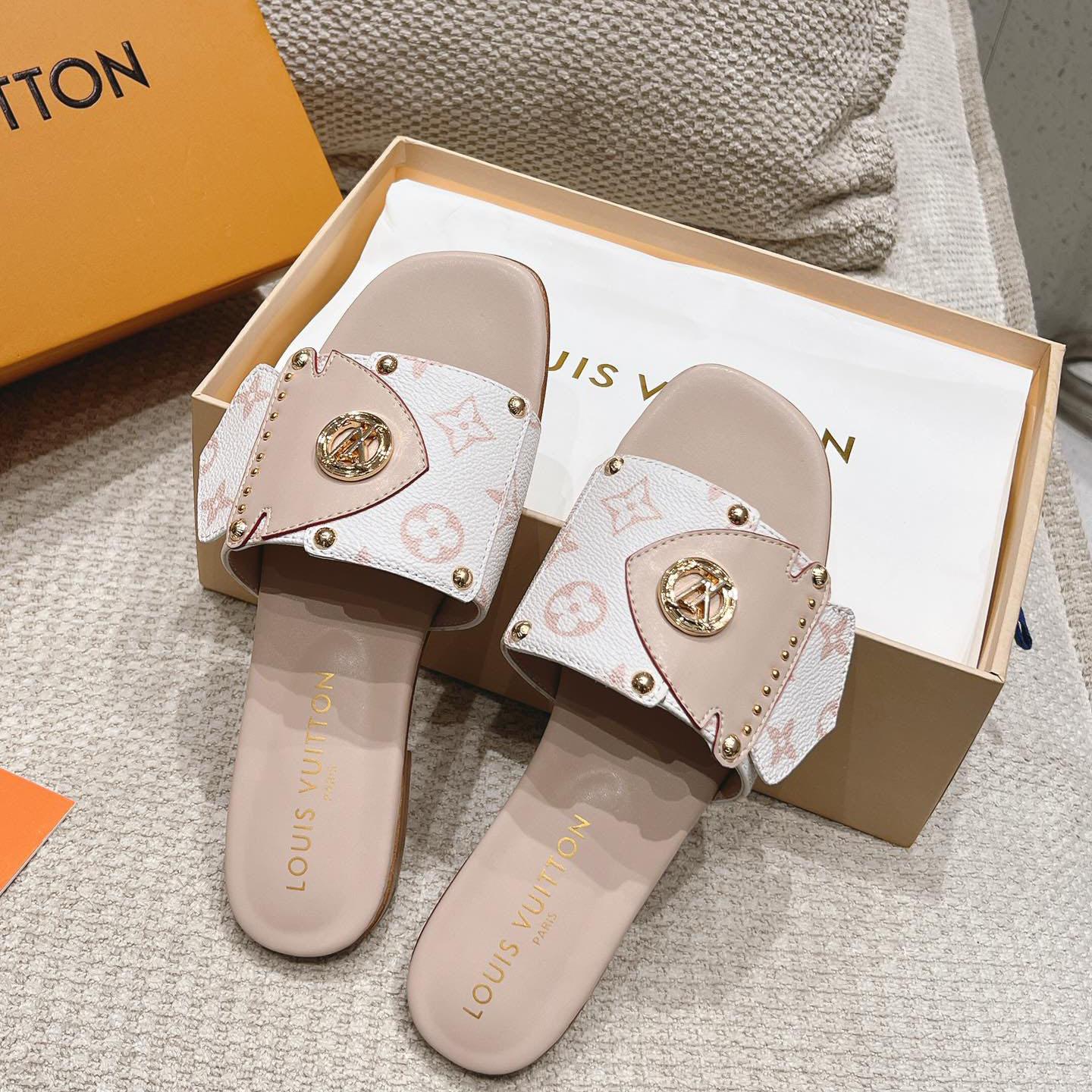 Louis Vuitton LV Frame Flat Mule   1ACXIM - DopestKickz