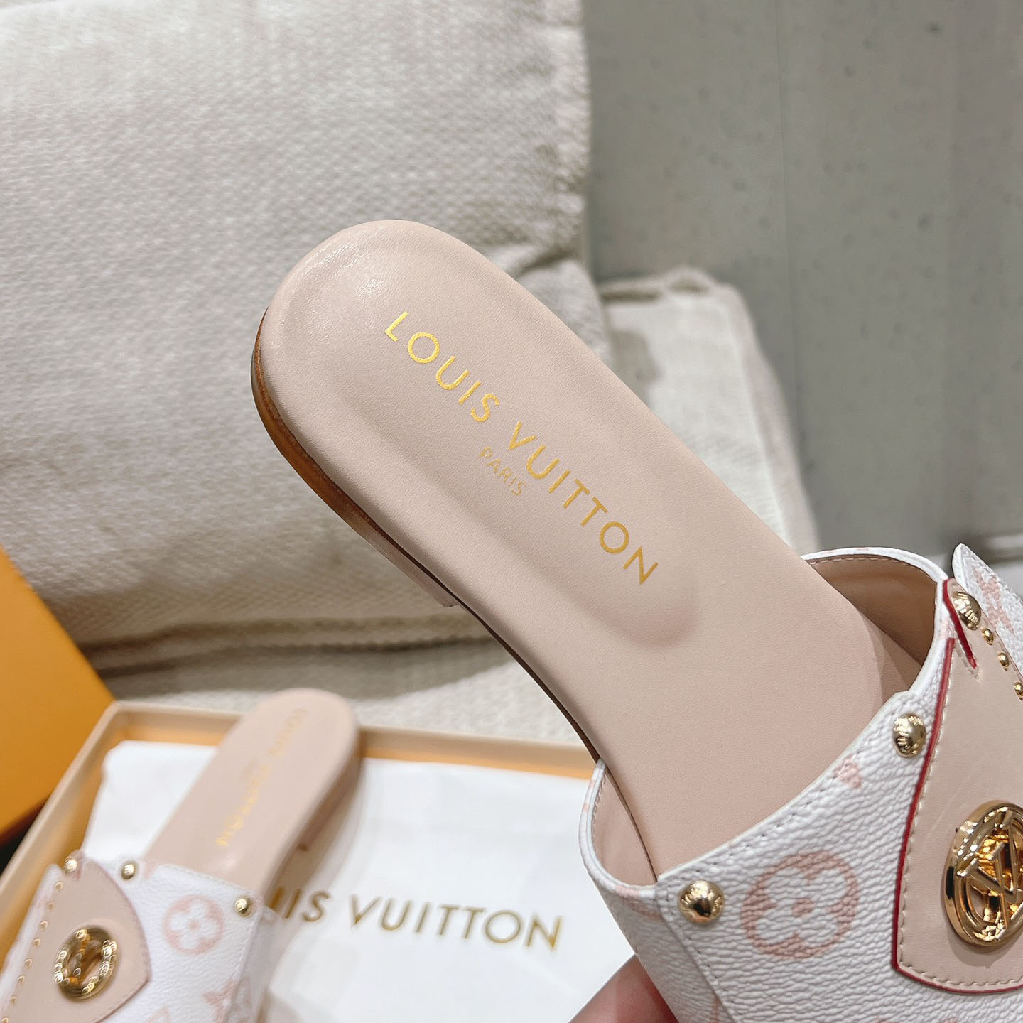 Louis Vuitton LV Frame Flat Mule   1ACXIM - DopestKickz