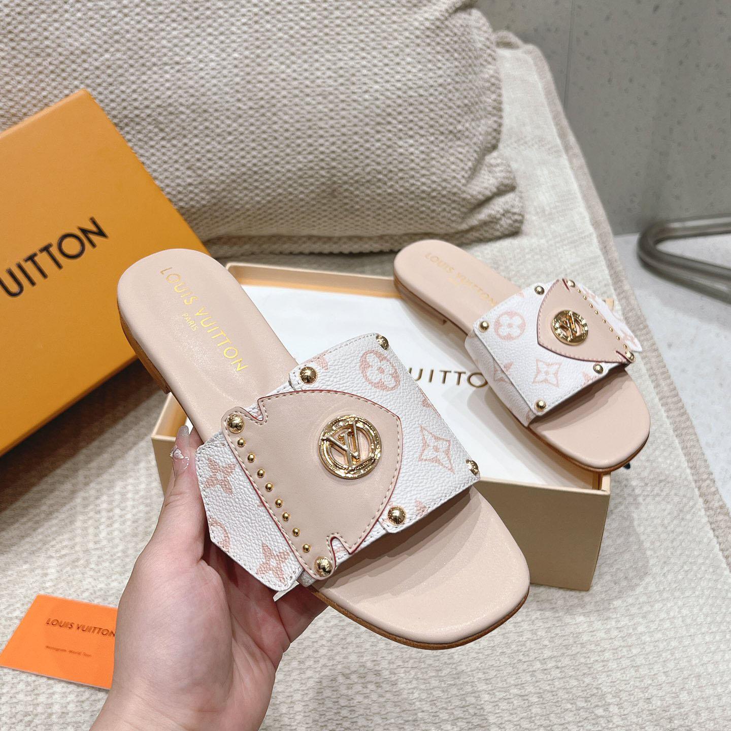 Louis Vuitton LV Frame Flat Mule   1ACXIM - DopestKickz