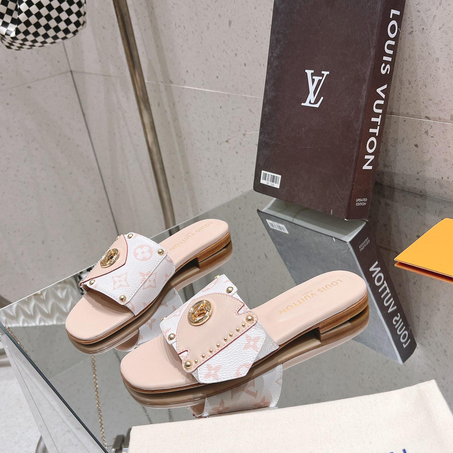 Louis Vuitton LV Frame Flat Mule   1ACXIM - DopestKickz