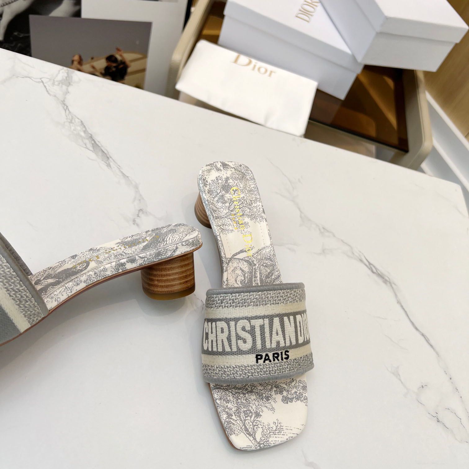 Dior Dway Heeled Slide - DopestKickz