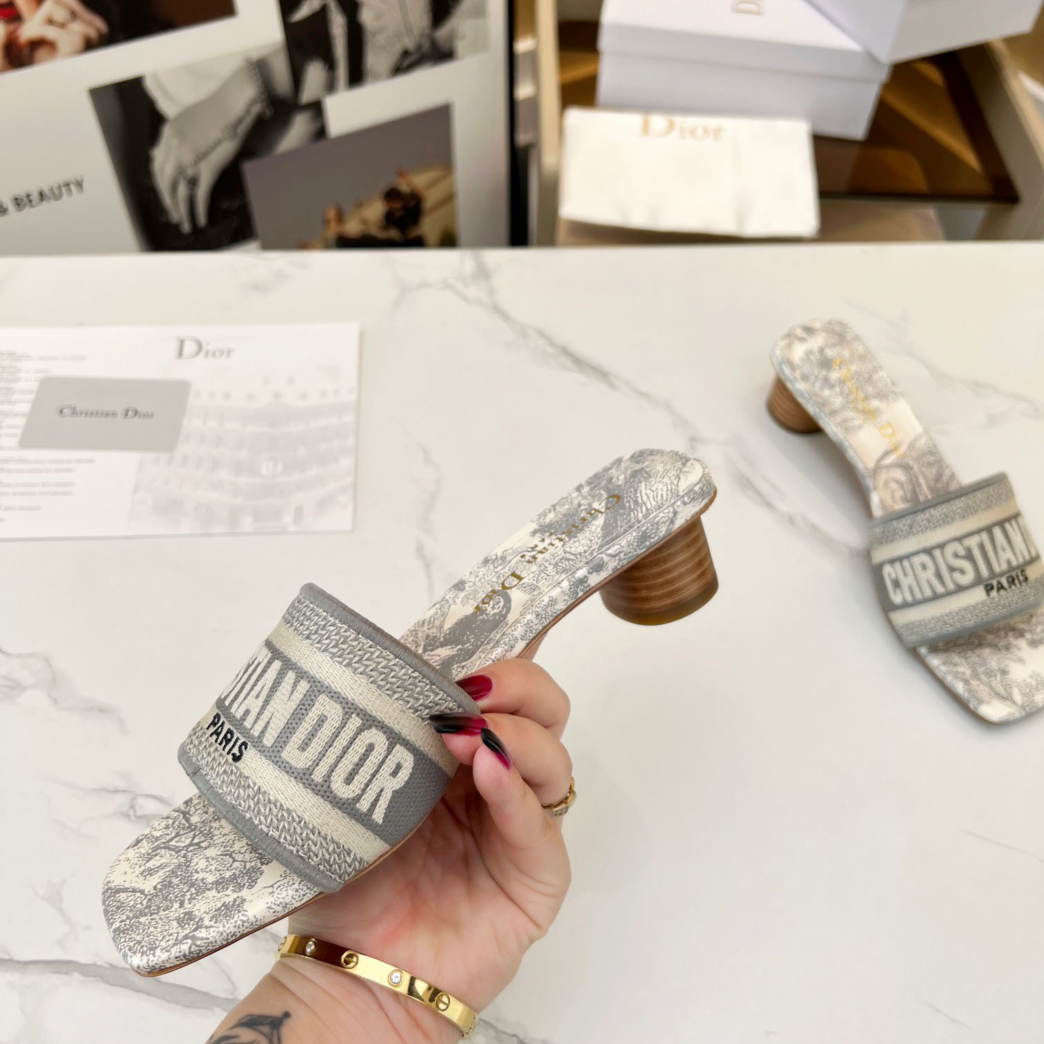 Dior Dway Heeled Slide - DopestKickz