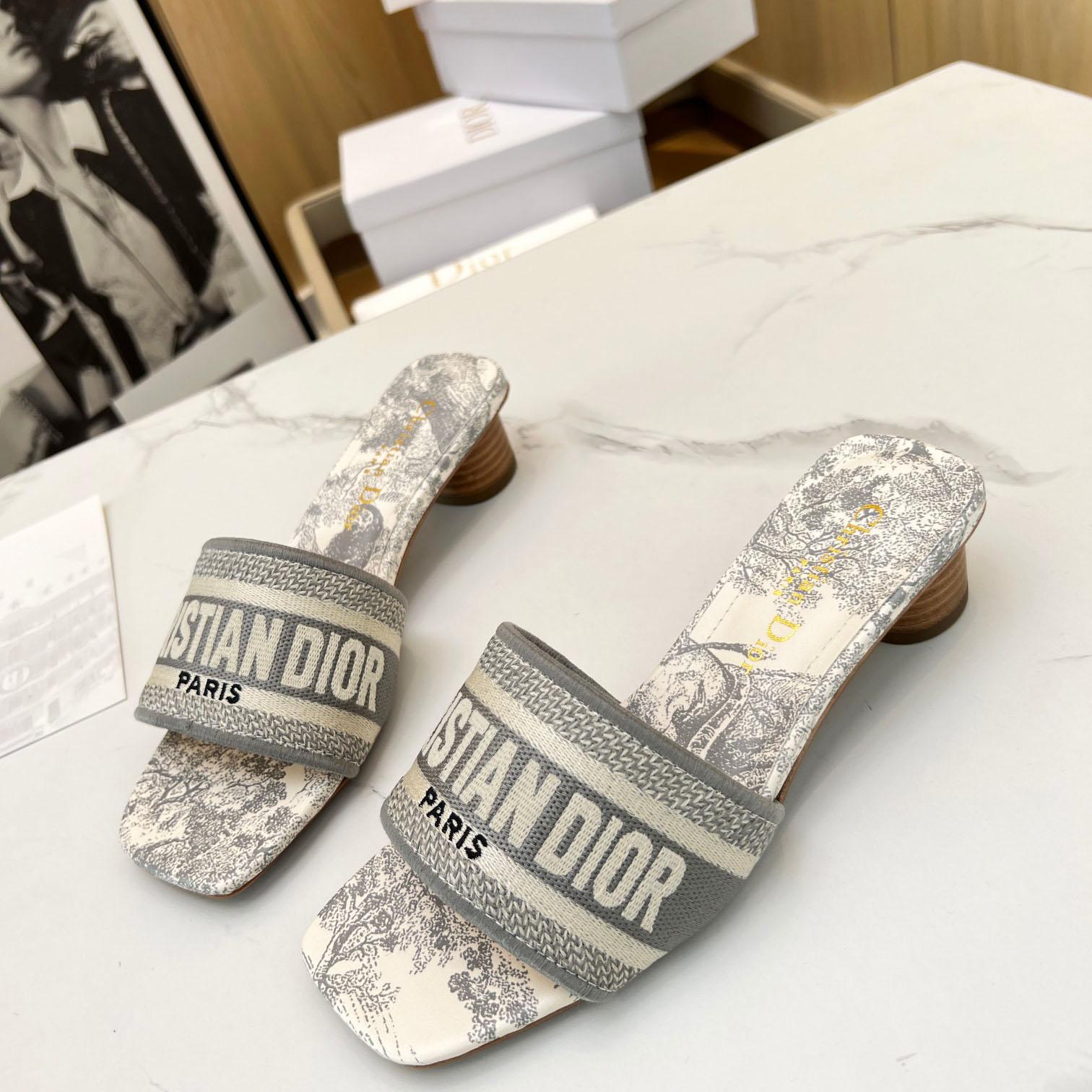 Dior Dway Heeled Slide - DopestKickz