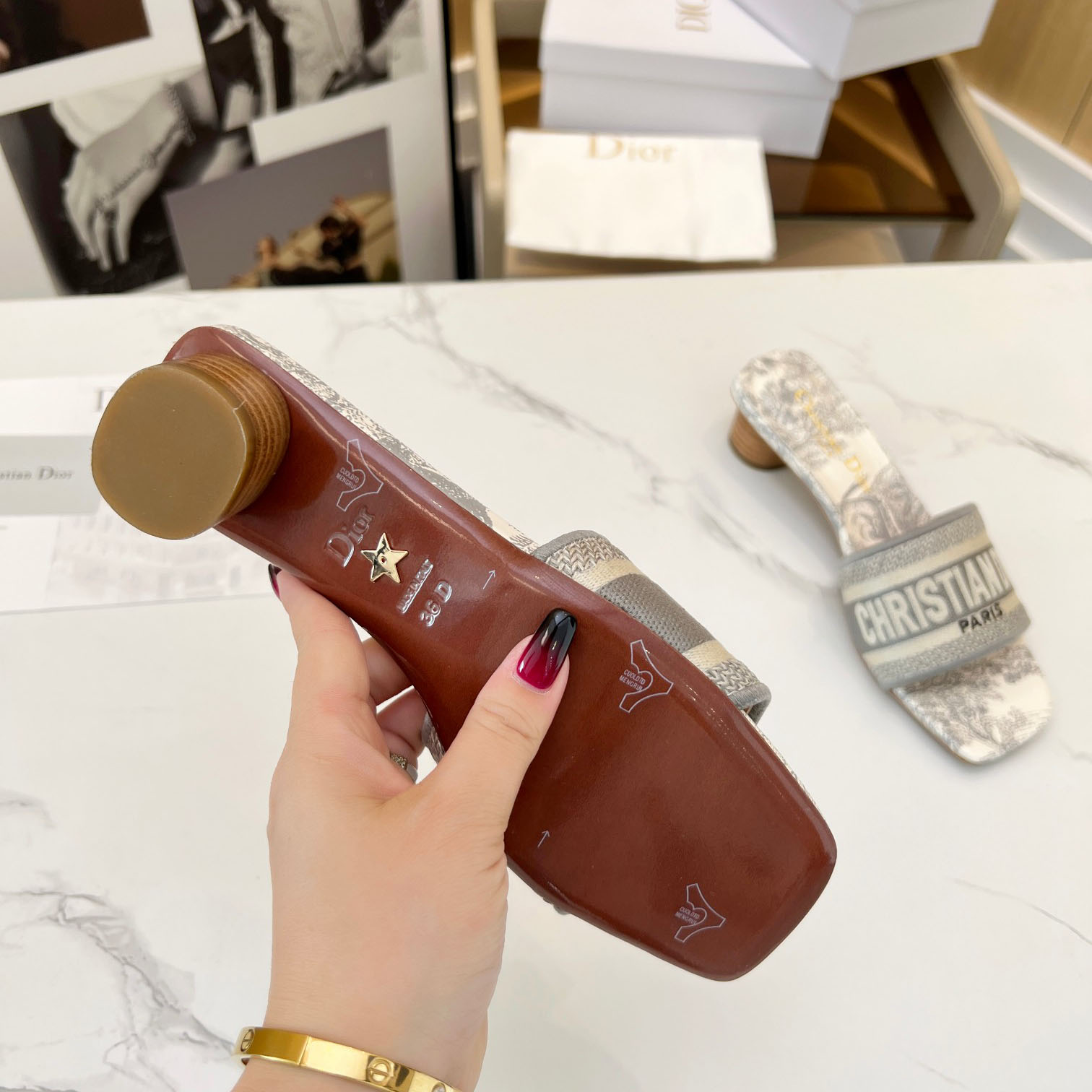 Dior Dway Heeled Slide - DopestKickz