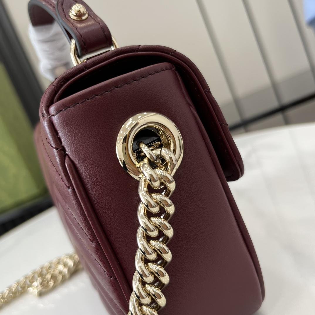 Gucci GG Marmont Mini Top Handle Bag - DopestKickz