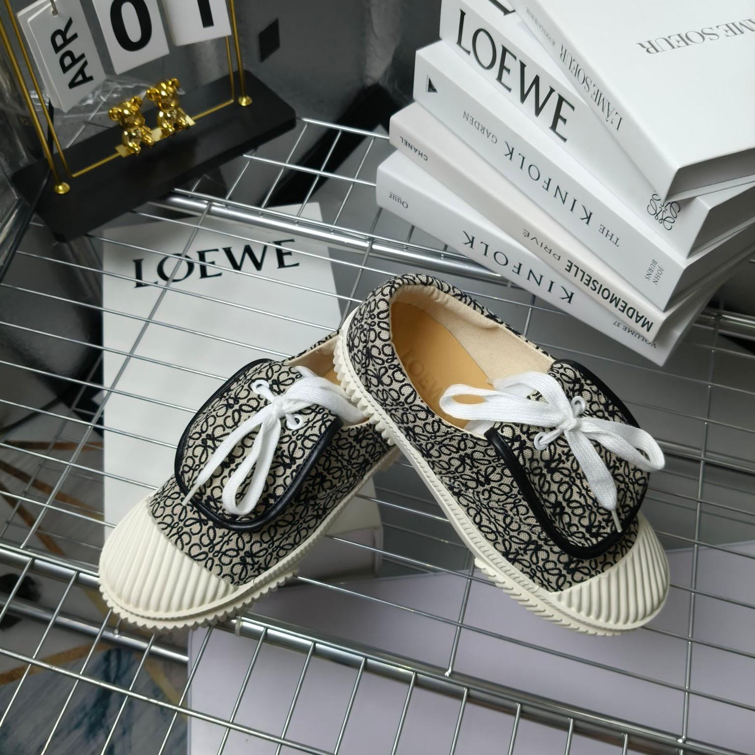 Loewe Anagram Jacquard Flap Low-top Trainers - DopestKickz