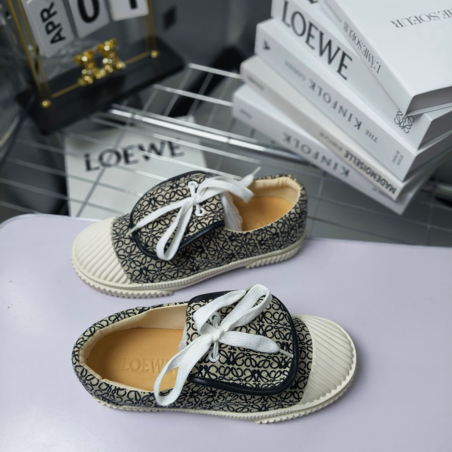 Loewe Anagram Jacquard Flap Low-top Trainers - DopestKickz