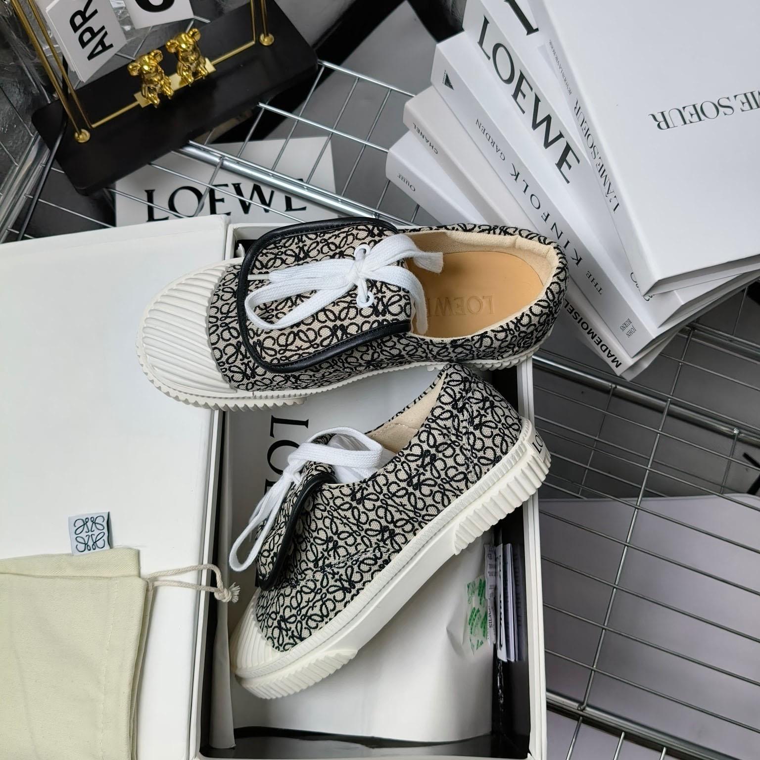 Loewe Anagram Jacquard Flap Low-top Trainers - DopestKickz