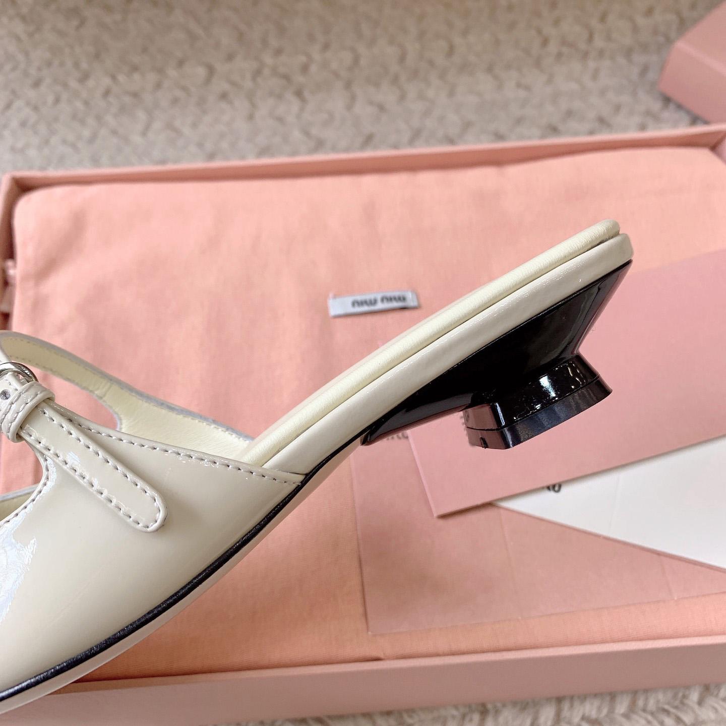 Miu Miu Two-tone Patent Leather Mules - DopestKickz