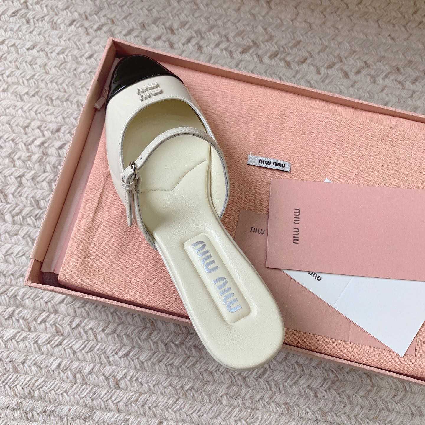 Miu Miu Two-tone Patent Leather Mules - DopestKickz