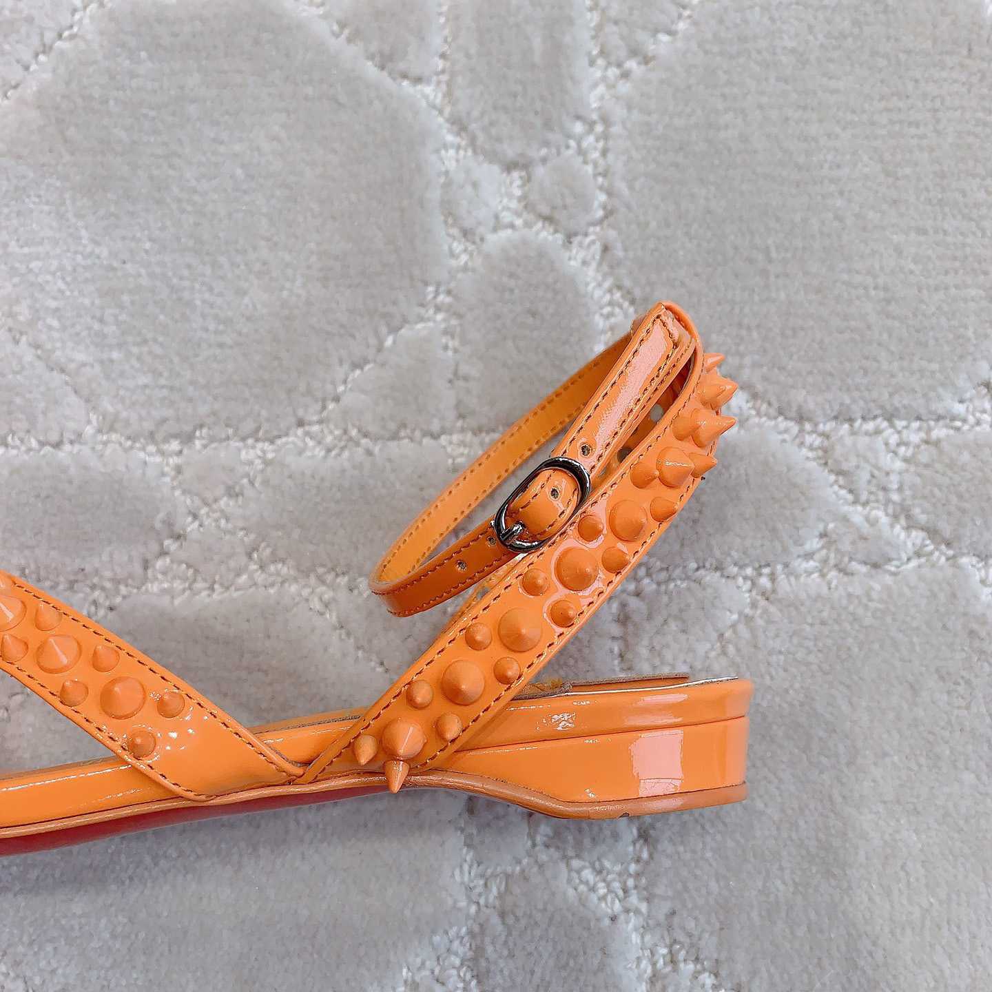 Christian Louboutin Mafaldina Spikes Leather Sandals - DopestKickz