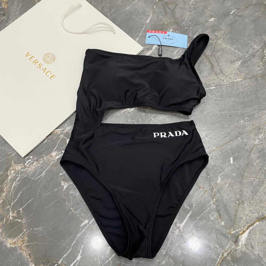 Prada One-shoulder Cut-out Swimsuit - DopestKickz