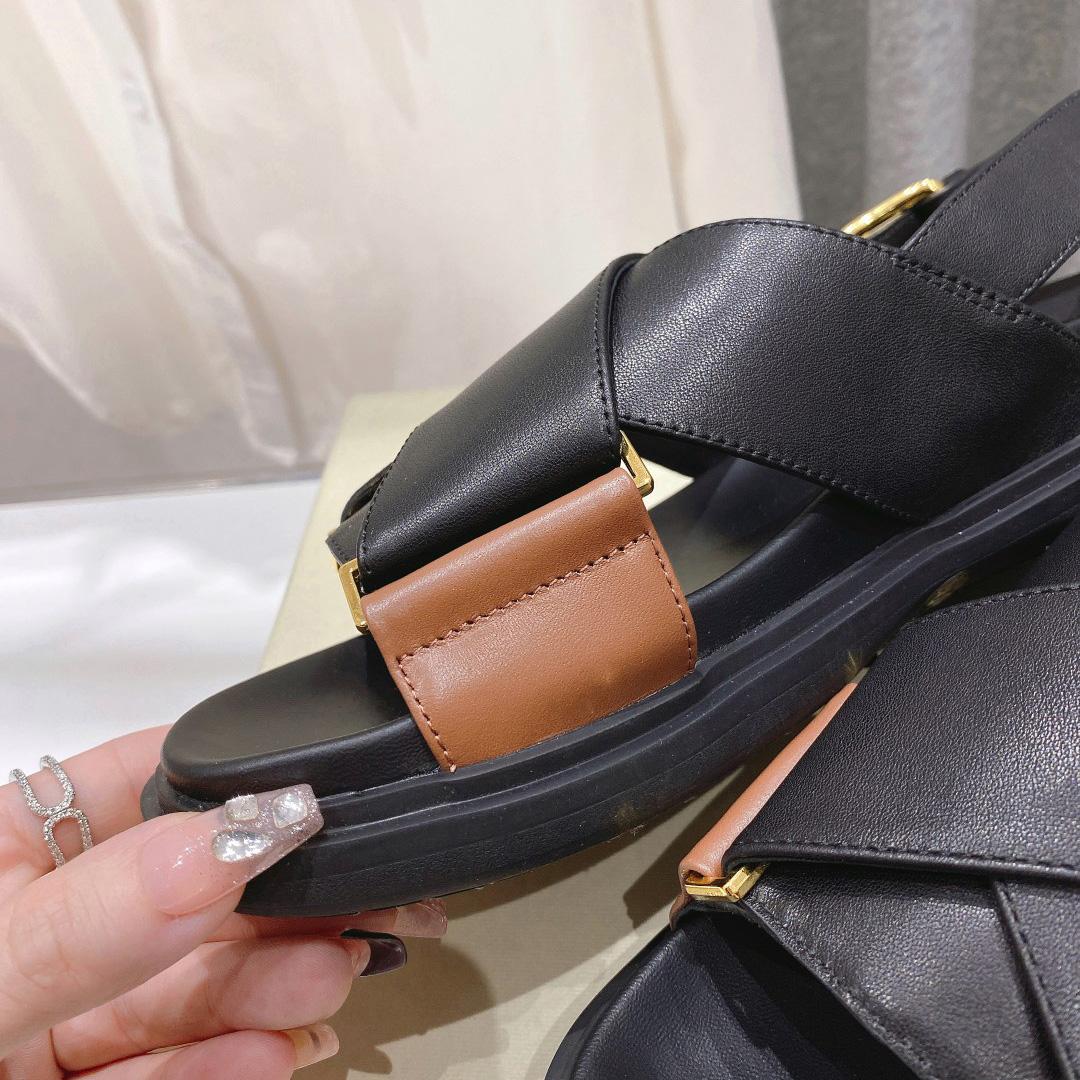 Marni Black And Brown Leather Fussbett - DopestKickz