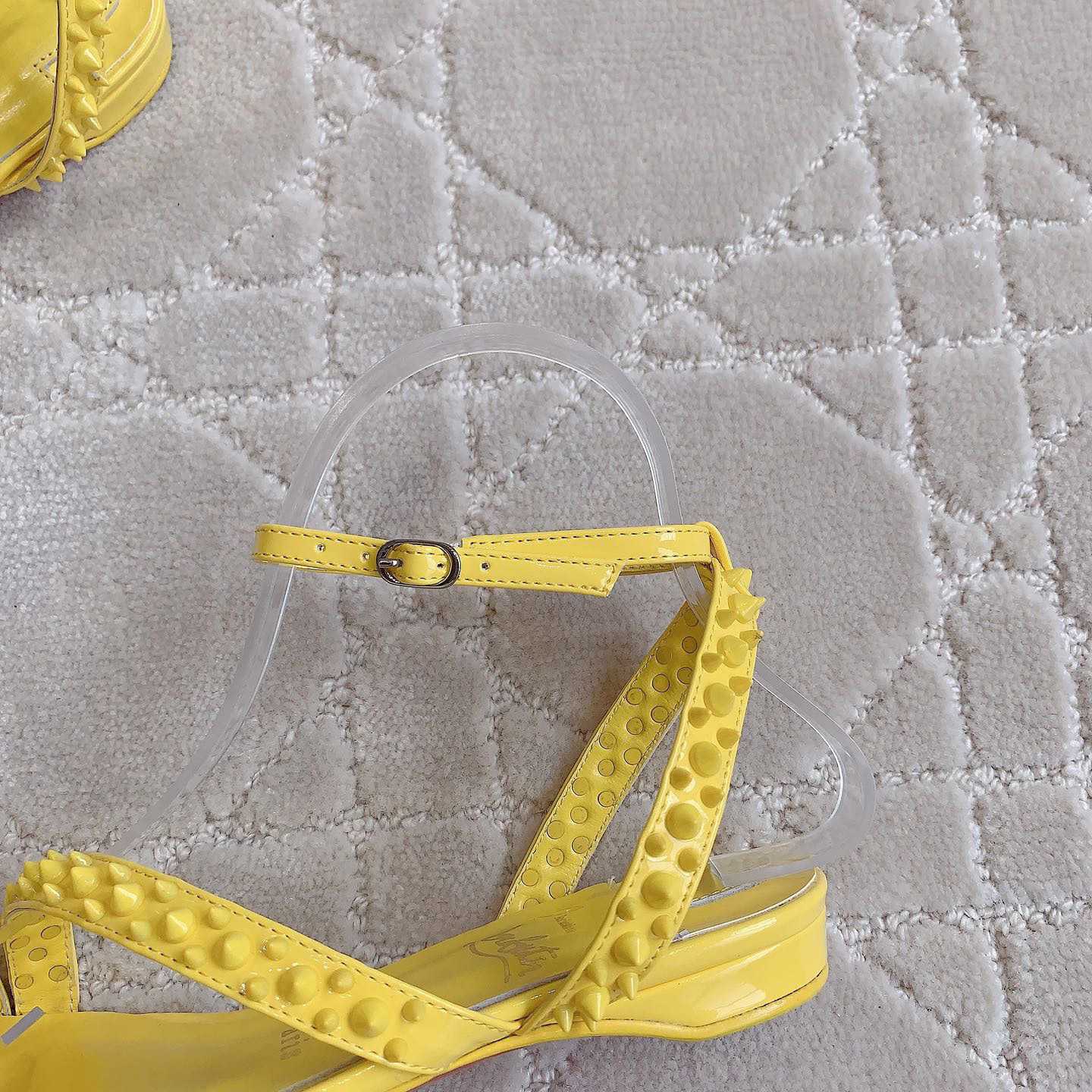 Christian Louboutin Mafaldina Spikes Leather Sandals - DopestKickz