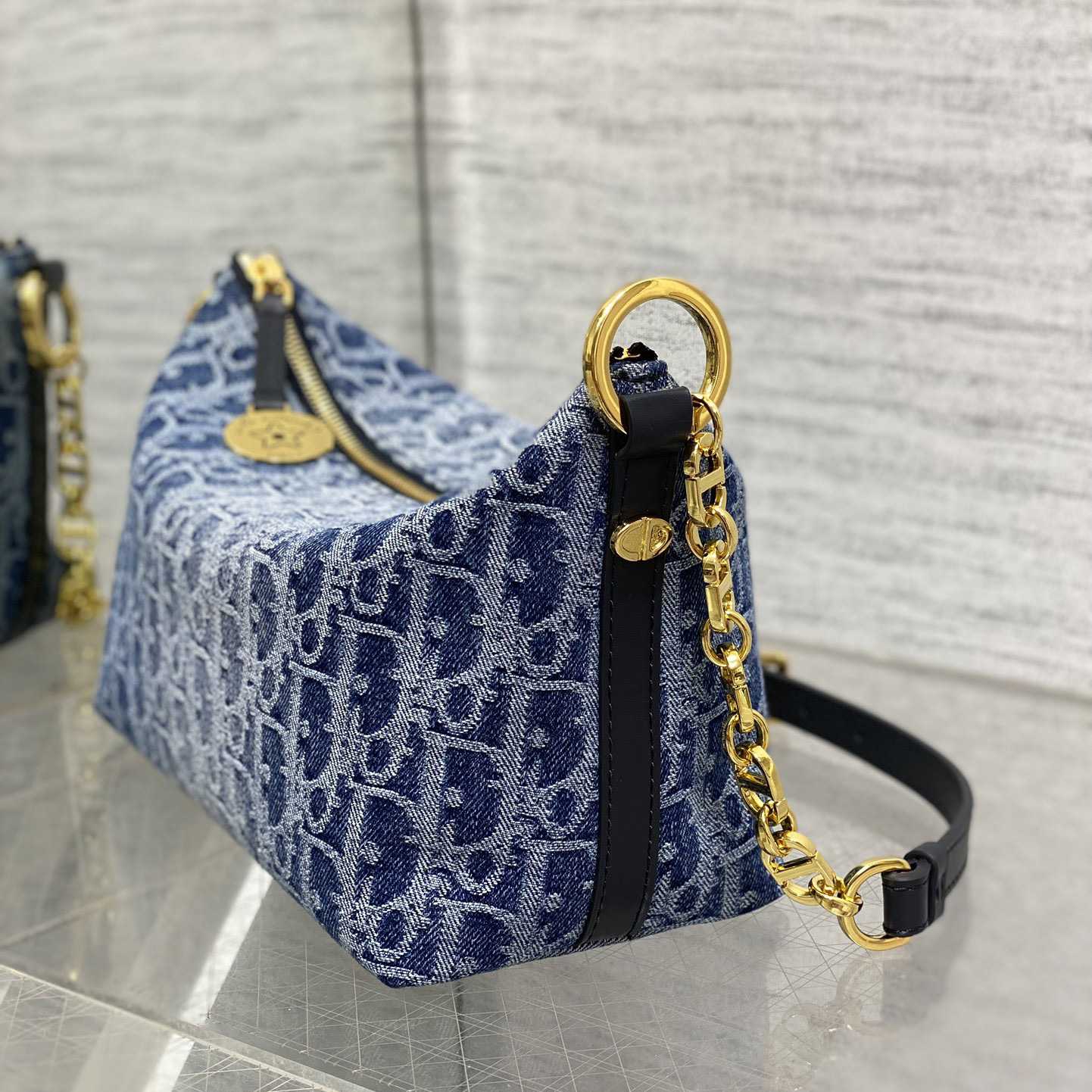 Dior Diorstar Hobo Bag With Chain - DopestKickz