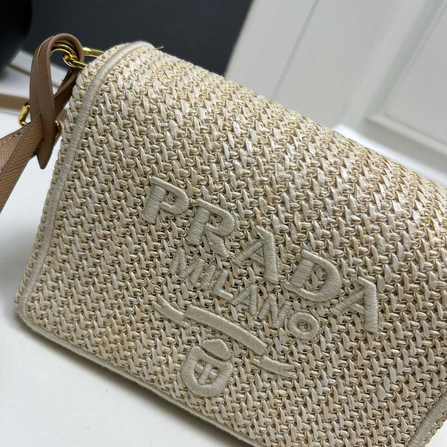 Prada Crochet Card Holder With Shoulder Strap (20x12x8cm) - DopestKickz