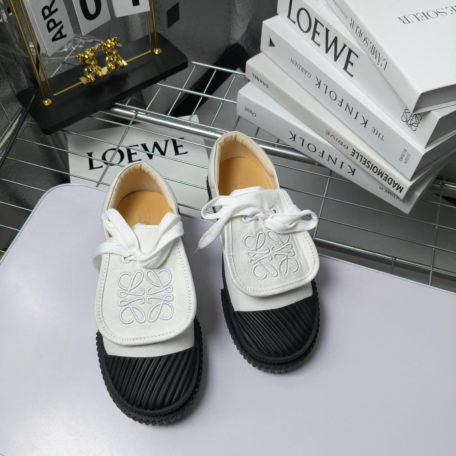 Loewe Anagram Embroidered Flap Low-Top Sneakers - DopestKickz