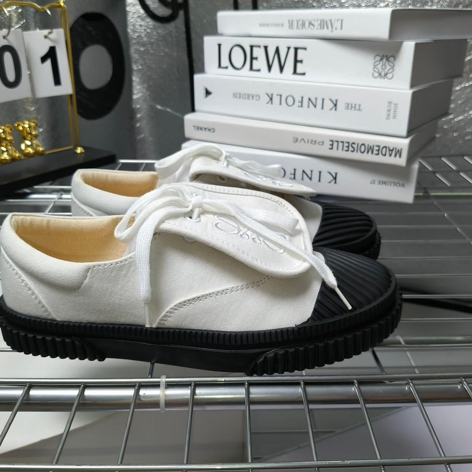 Loewe Anagram Embroidered Flap Low-Top Sneakers - DopestKickz