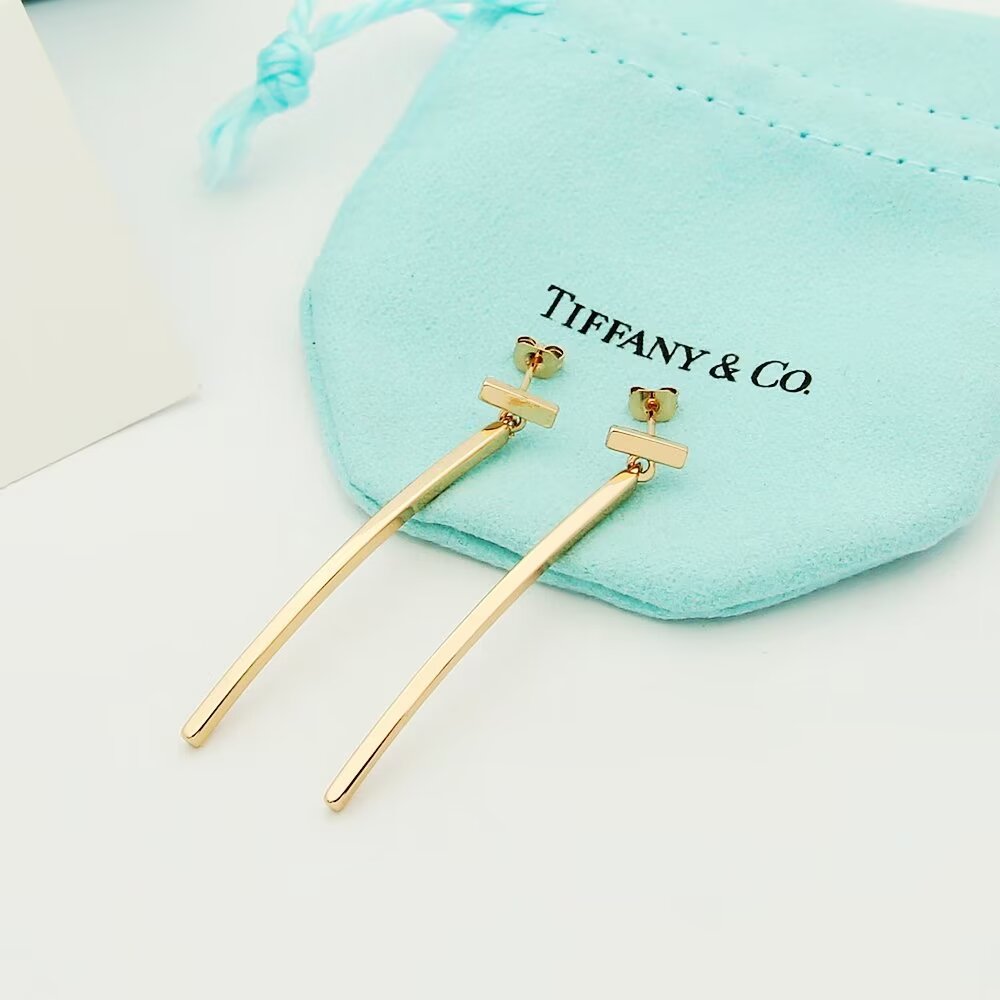 Tiffany & Co. Elongated Wire Bar Earrings - DopestKickz