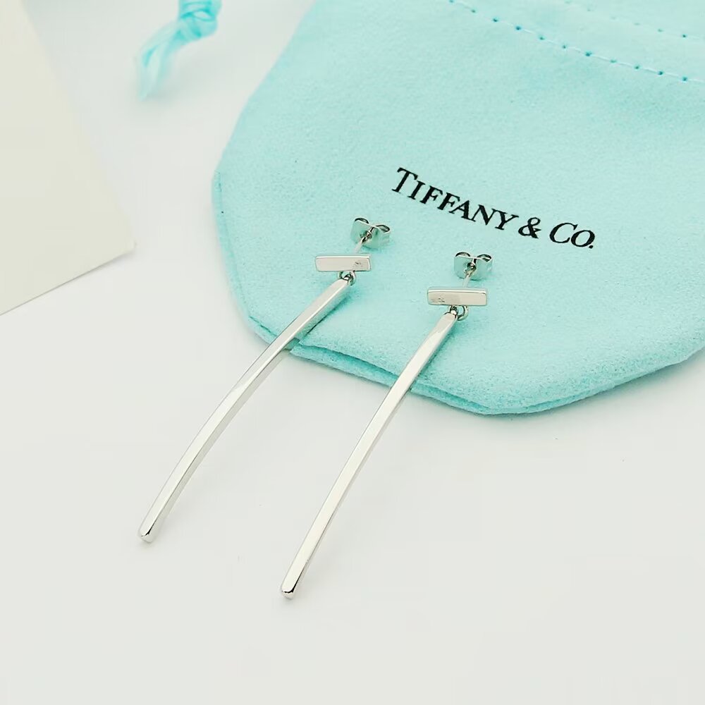 Tiffany & Co. Elongated Wire Bar Earrings - DopestKickz