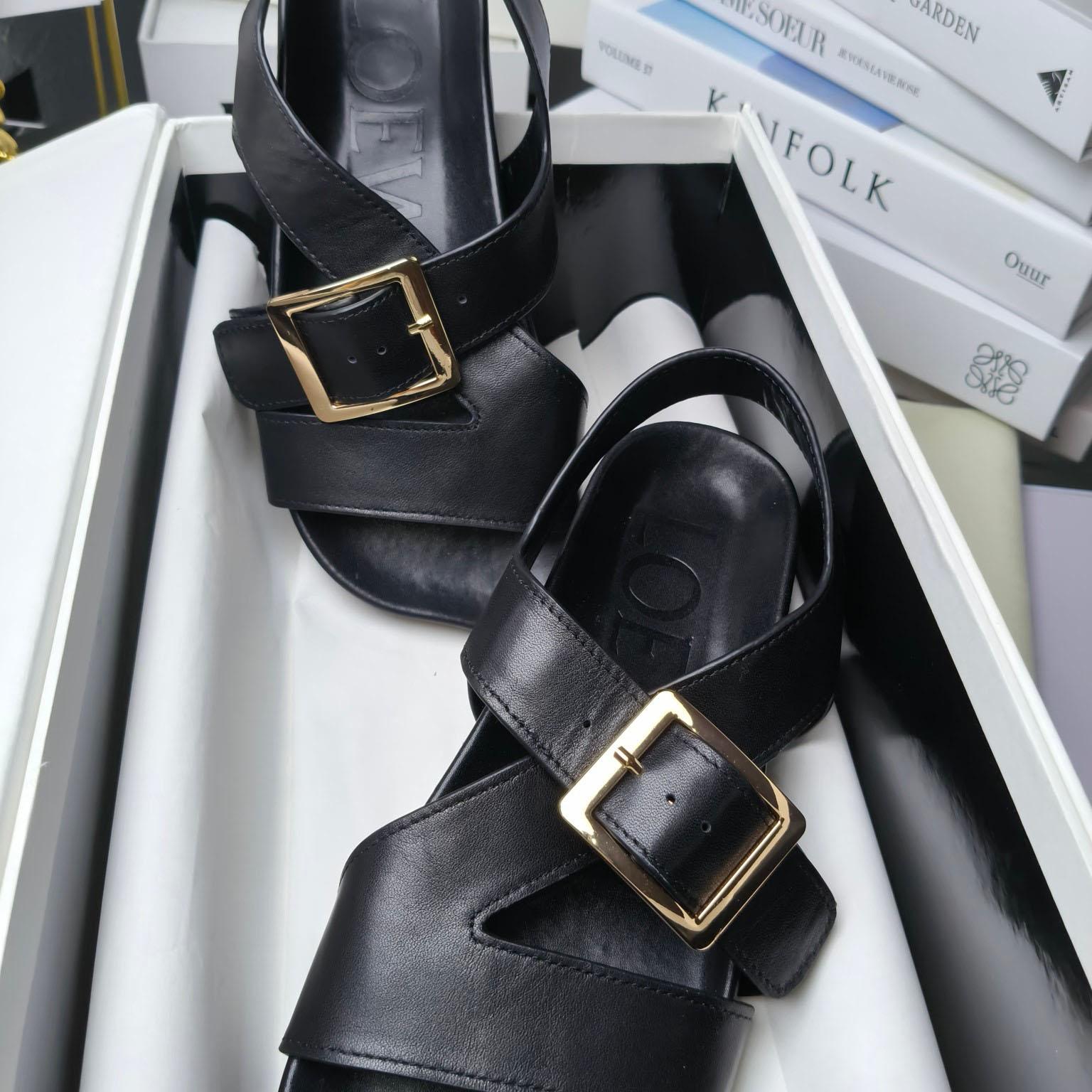 Loewe Ease Buckle Sandal In Vegetal Calfskin - DopestKickz