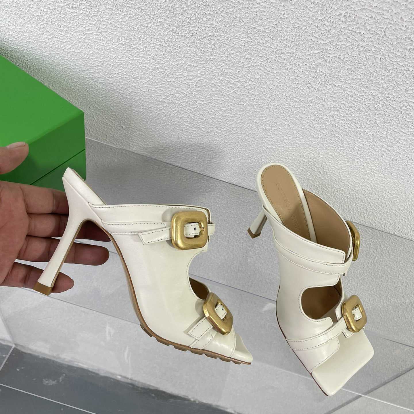 Bottega Veneta Stretch Buckle Mule Sandal - DopestKickz