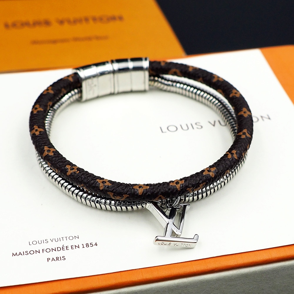 Louis Vuitton Monogram Swirl Bracelet   M8579E - DopestKickz