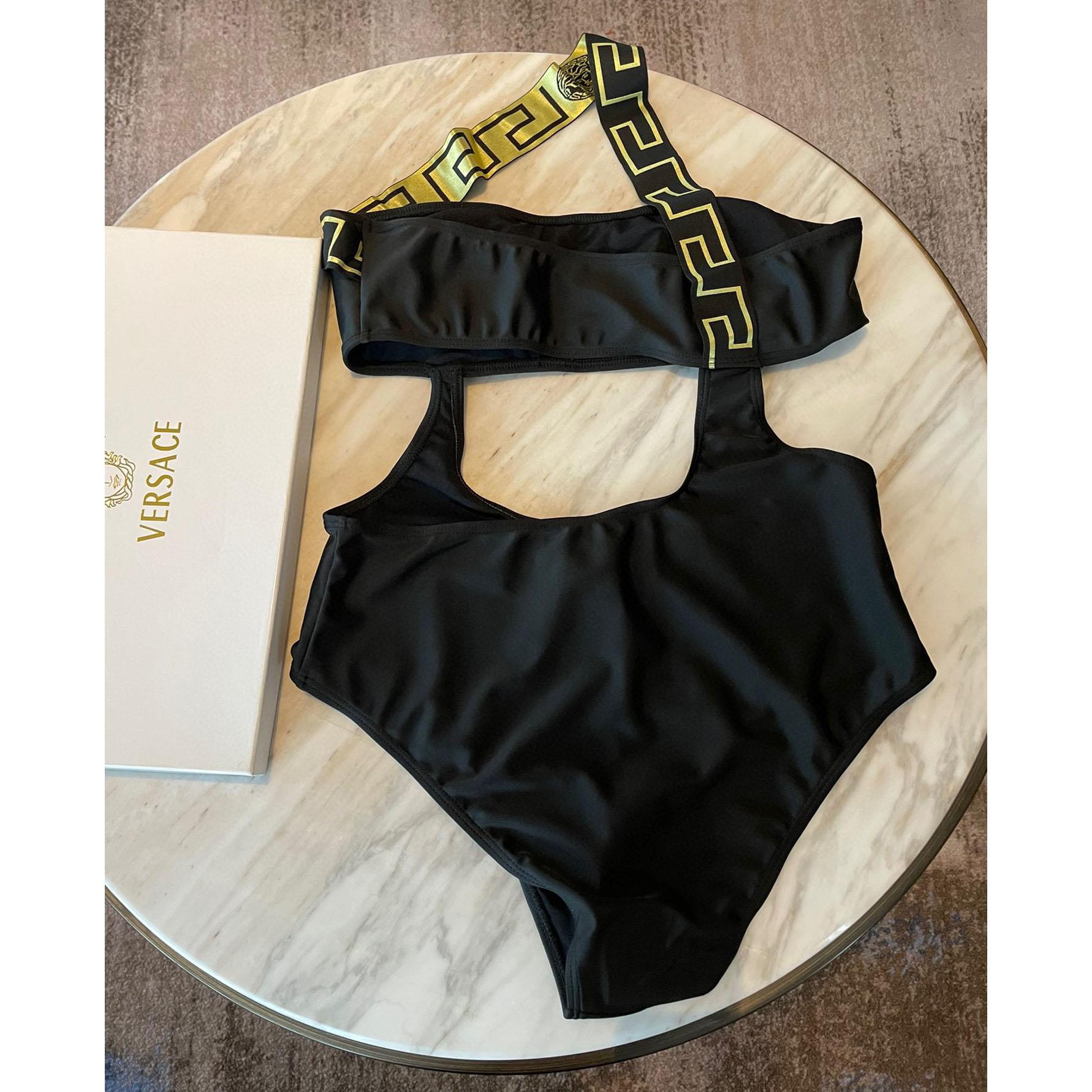 Versace Greca Cut Out Detailed Swimsuit - DopestKickz