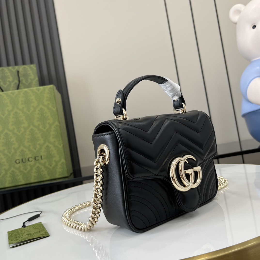 Gucci GG Marmont Mini Top Handle Bag - DopestKickz