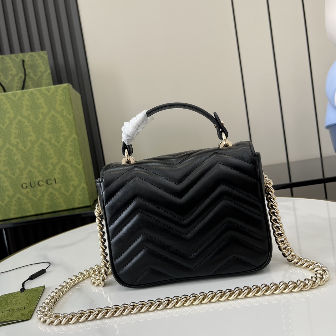 Gucci GG Marmont Mini Top Handle Bag - DopestKickz
