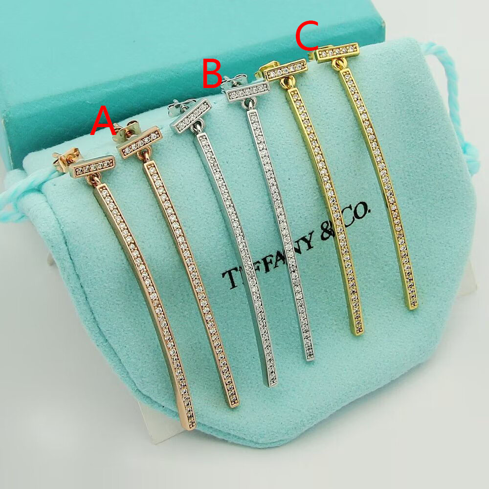 Tiffany & Co. Diamond Bar Earrings - DopestKickz
