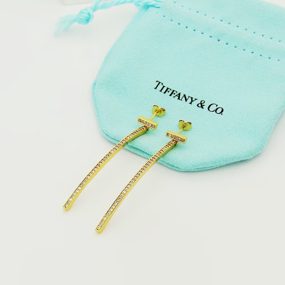 Tiffany & Co. Diamond Bar Earrings - DopestKickz