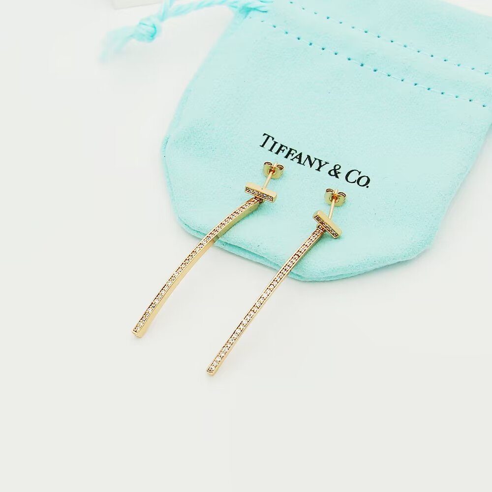 Tiffany & Co. Diamond Bar Earrings - DopestKickz