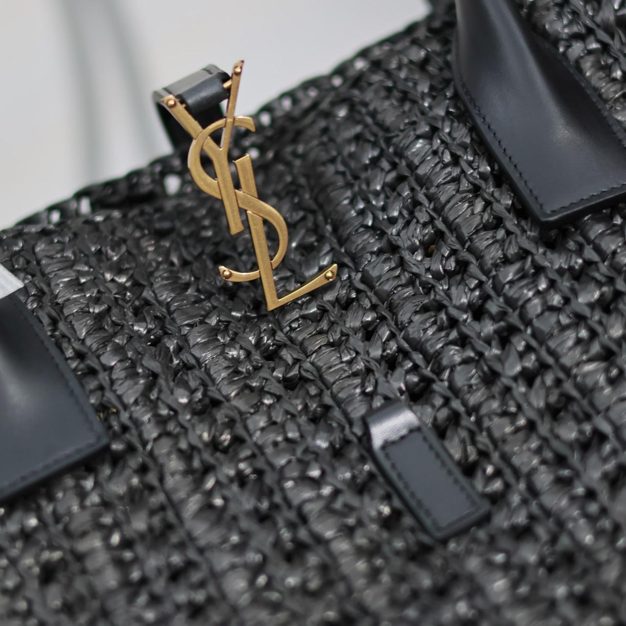 Saint Laurent Panier Raffia Tote Bag  29-21-9cm - DopestKickz