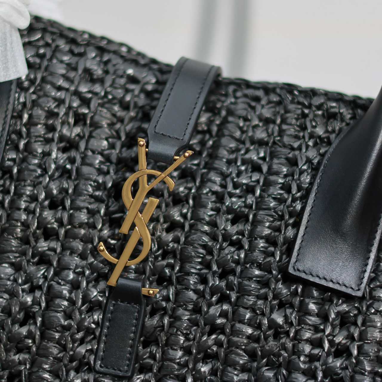 Saint Laurent Panier Raffia Tote Bag  29-21-9cm - DopestKickz