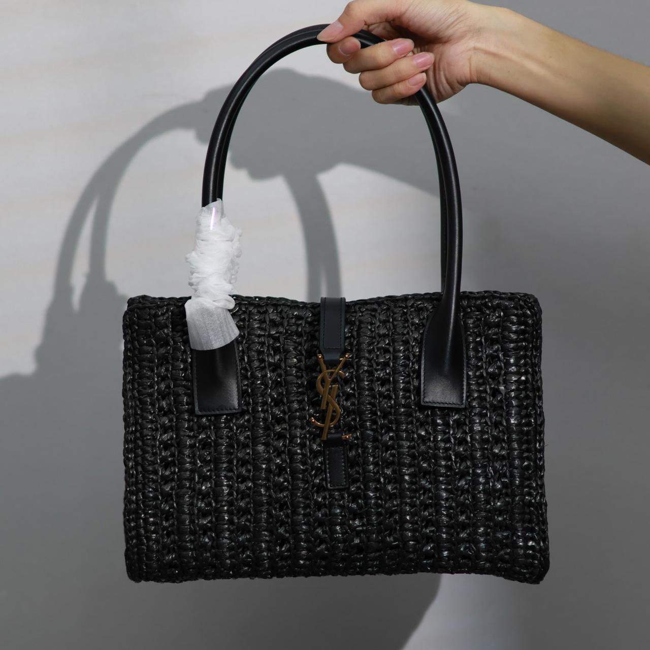 Saint Laurent Panier Raffia Tote Bag  29-21-9cm - DopestKickz