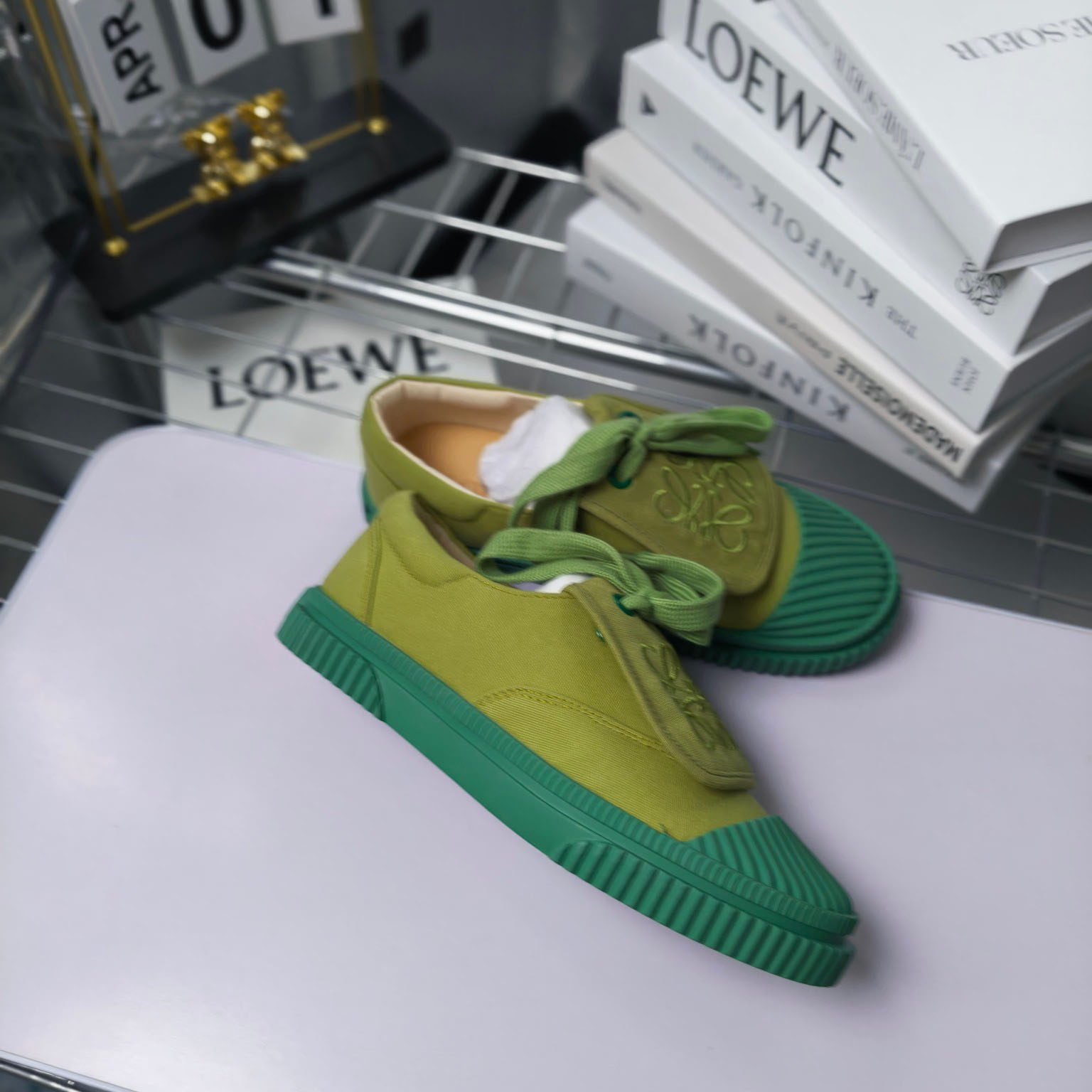 Loewe x Paula’s Ibiza Denim Flap Sneakers - DopestKickz