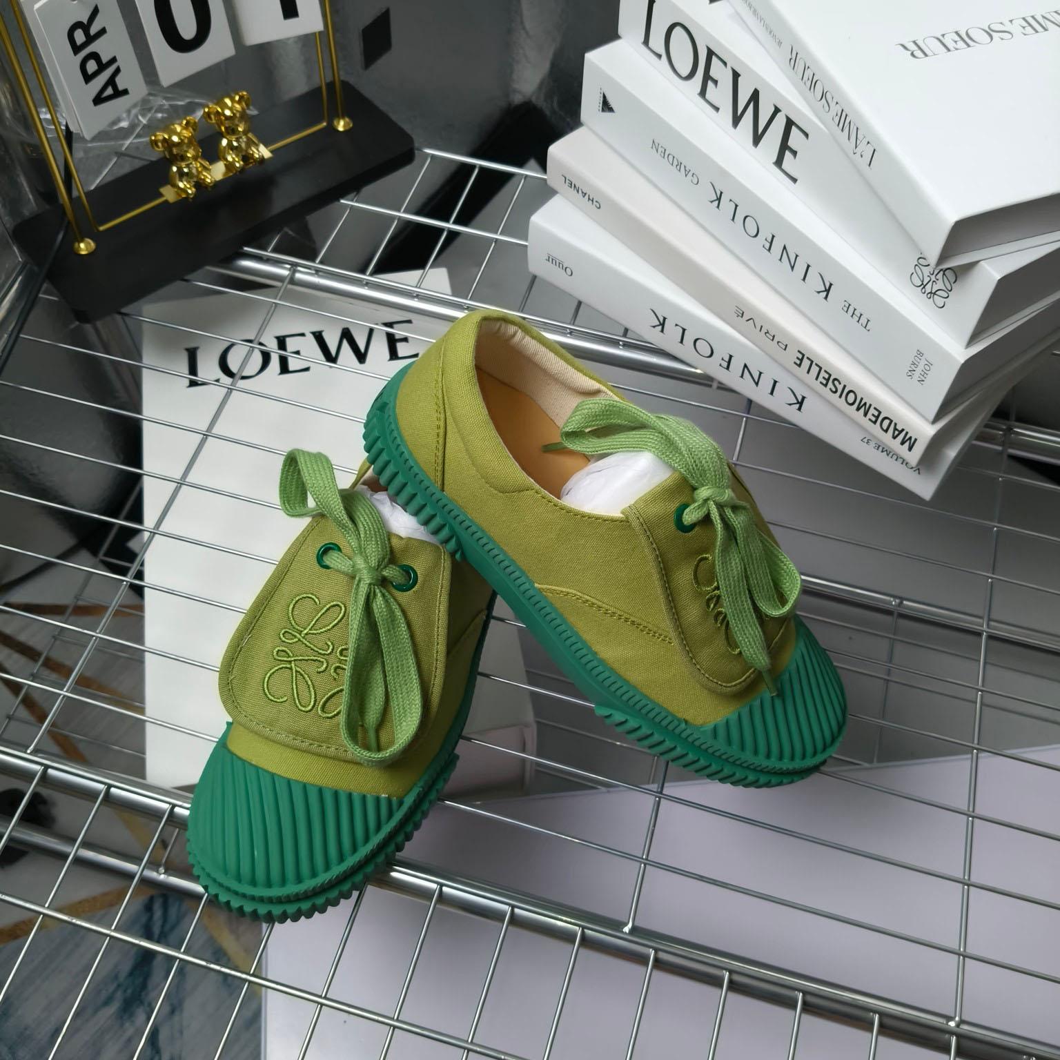 Loewe x Paula’s Ibiza Denim Flap Sneakers - DopestKickz