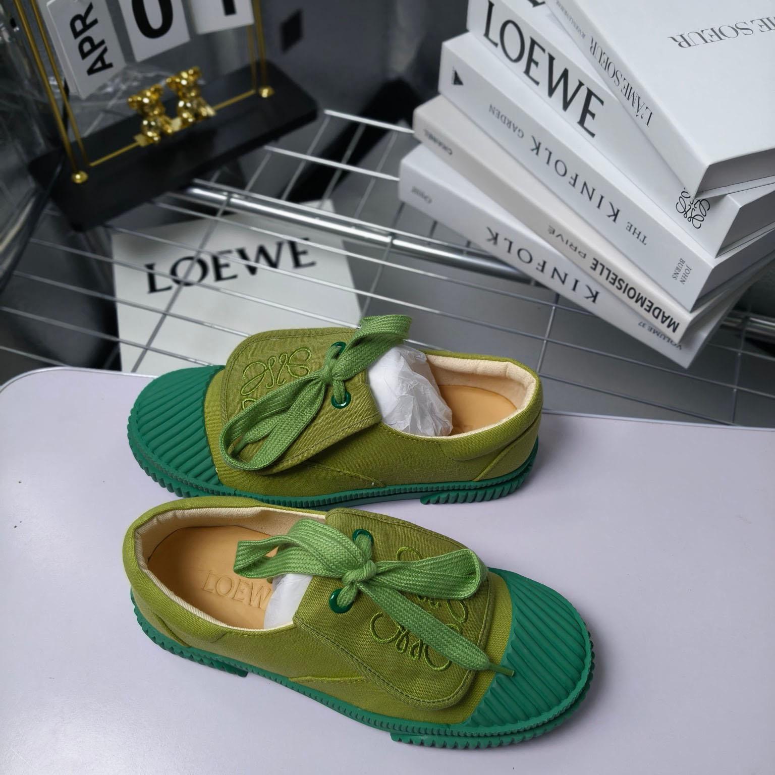 Loewe x Paula’s Ibiza Denim Flap Sneakers - DopestKickz