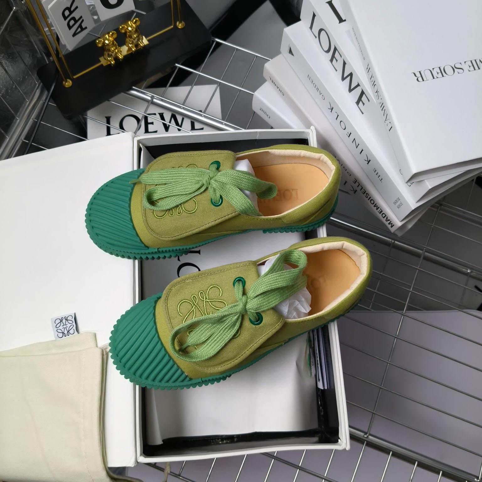 Loewe x Paula’s Ibiza Denim Flap Sneakers - DopestKickz