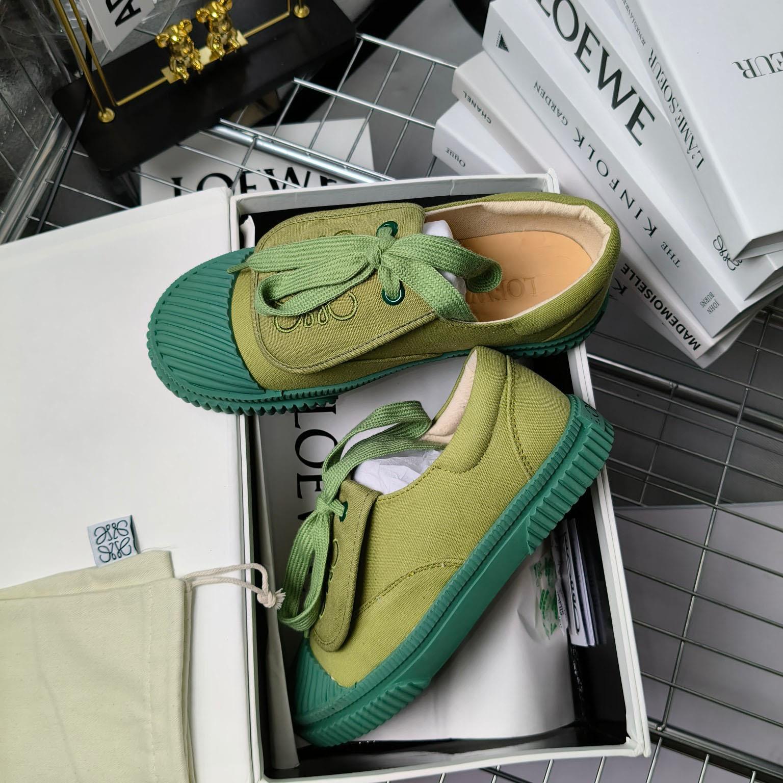 Loewe x Paula’s Ibiza Denim Flap Sneakers - DopestKickz