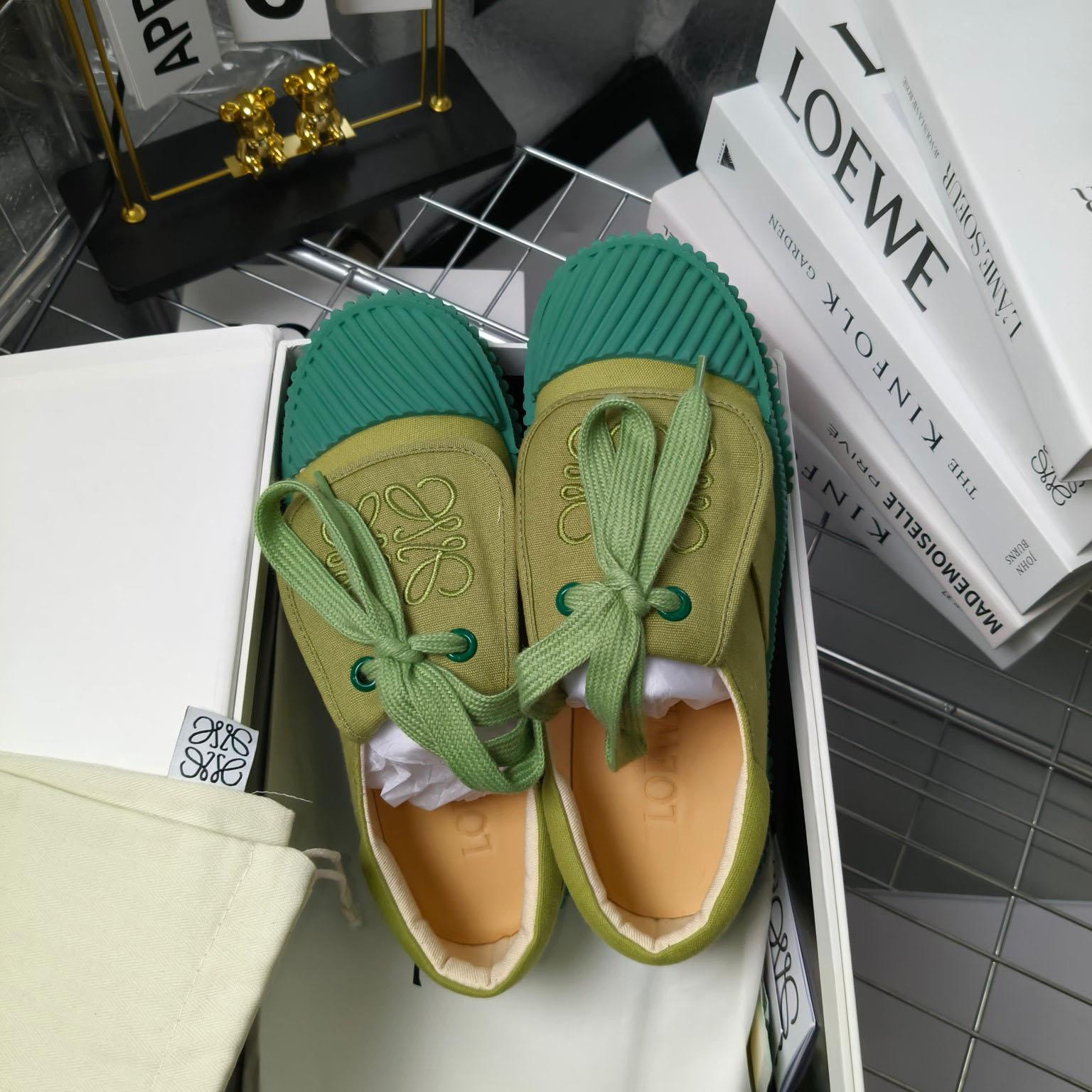 Loewe x Paula’s Ibiza Denim Flap Sneakers - DopestKickz