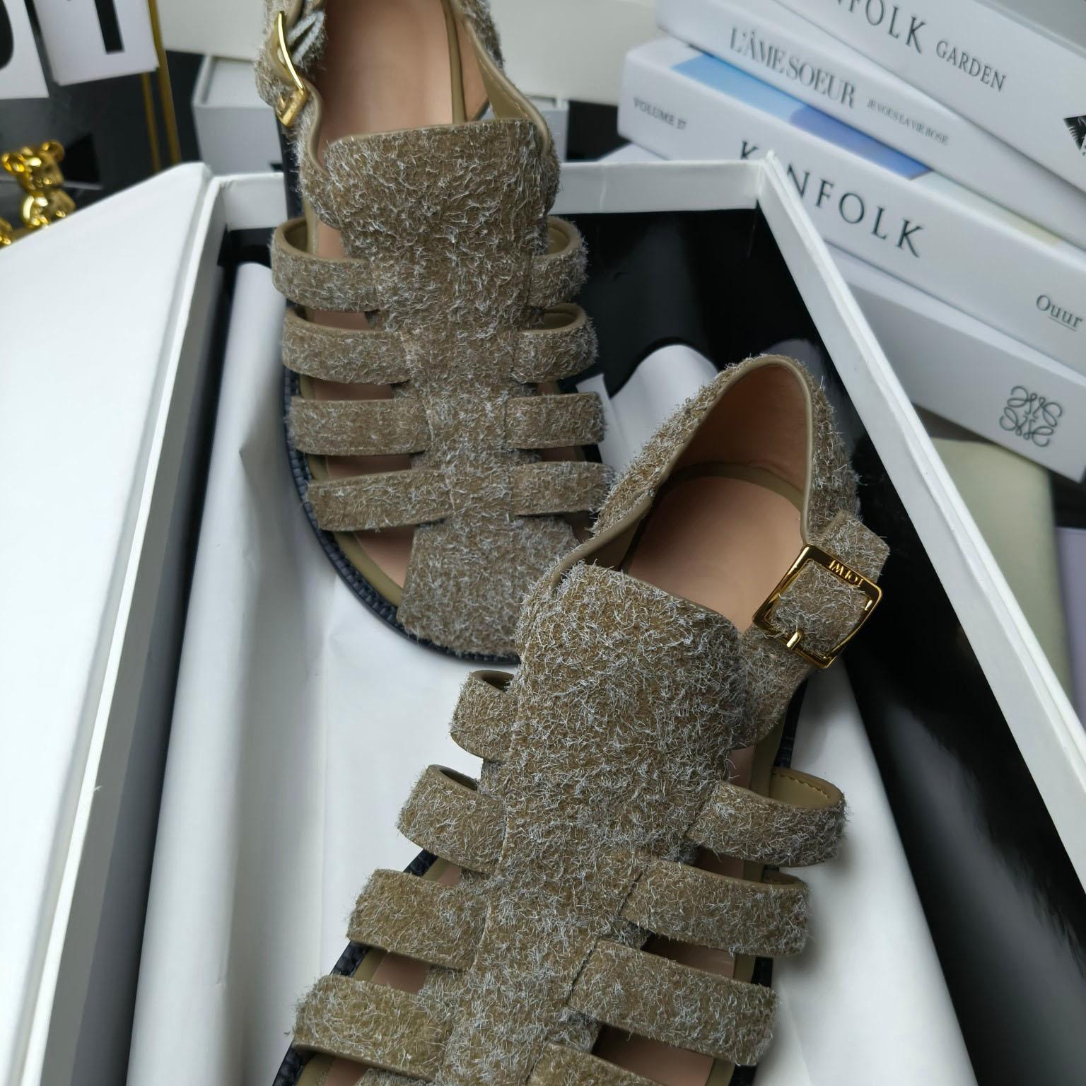 Loewe Campo Sandal In Brushed Suede - DopestKickz