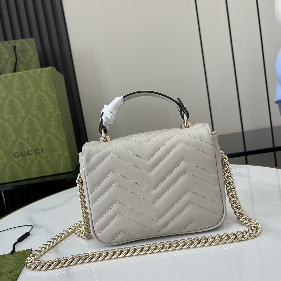 Gucci GG Marmont Mini Top Handle Bag - DopestKickz