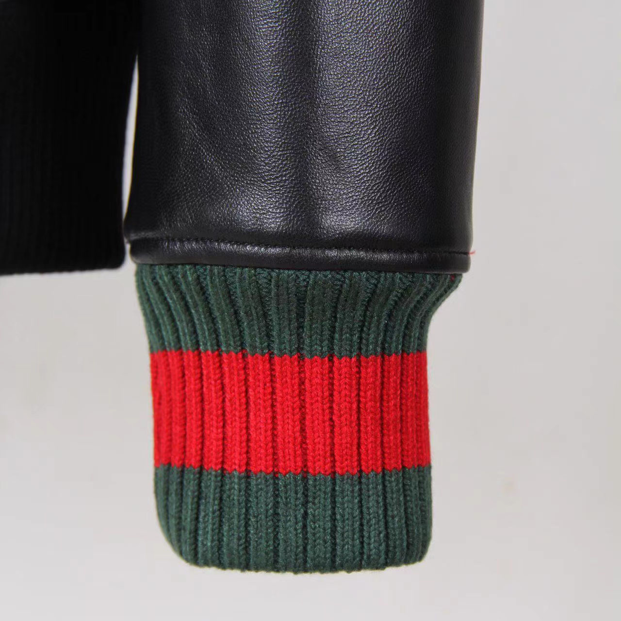 Gucci Leather Jacket With Web - DopestKickz