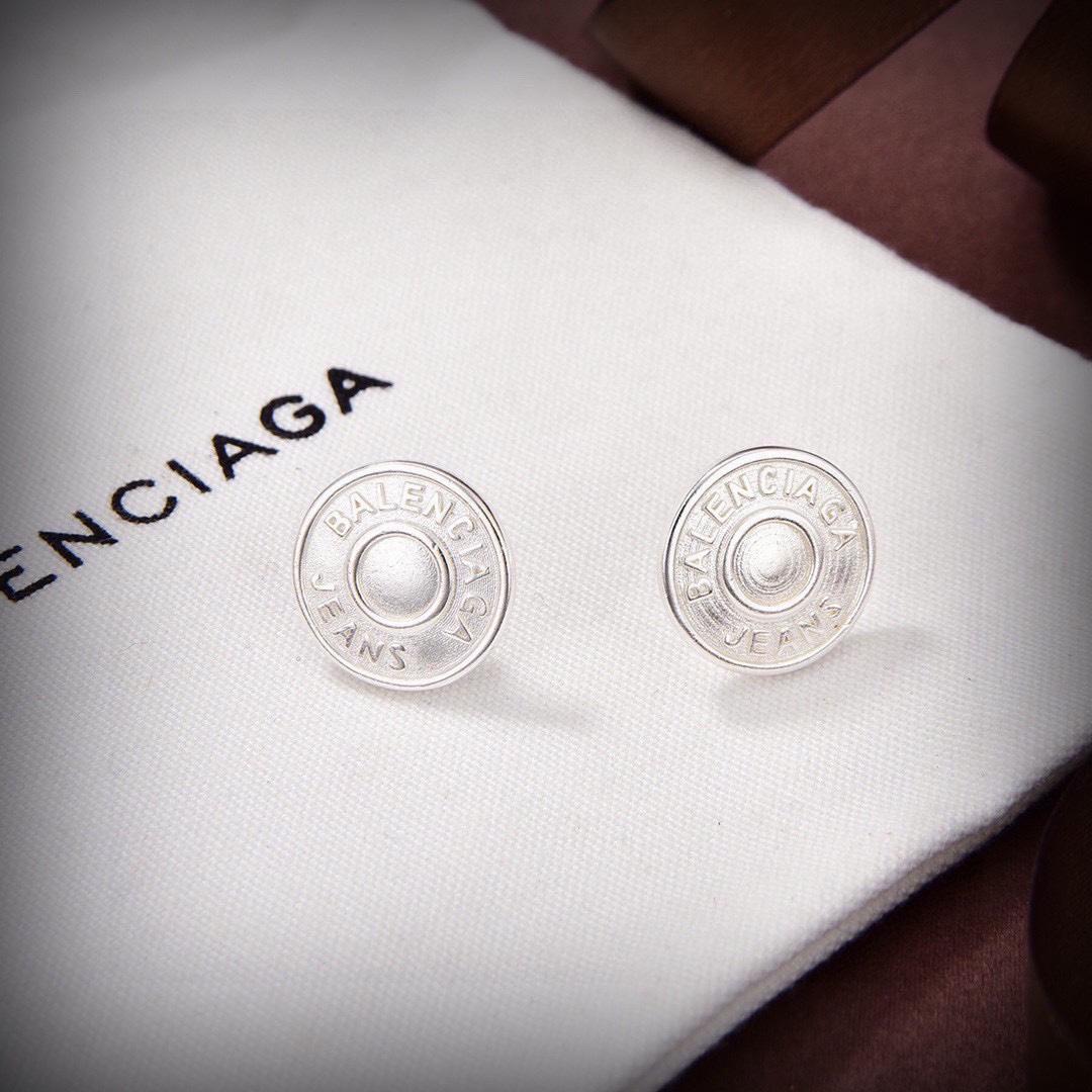 Balenciaga Jeans Stud Earrings - DopestKickz