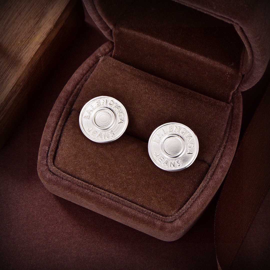 Balenciaga Jeans Stud Earrings - DopestKickz
