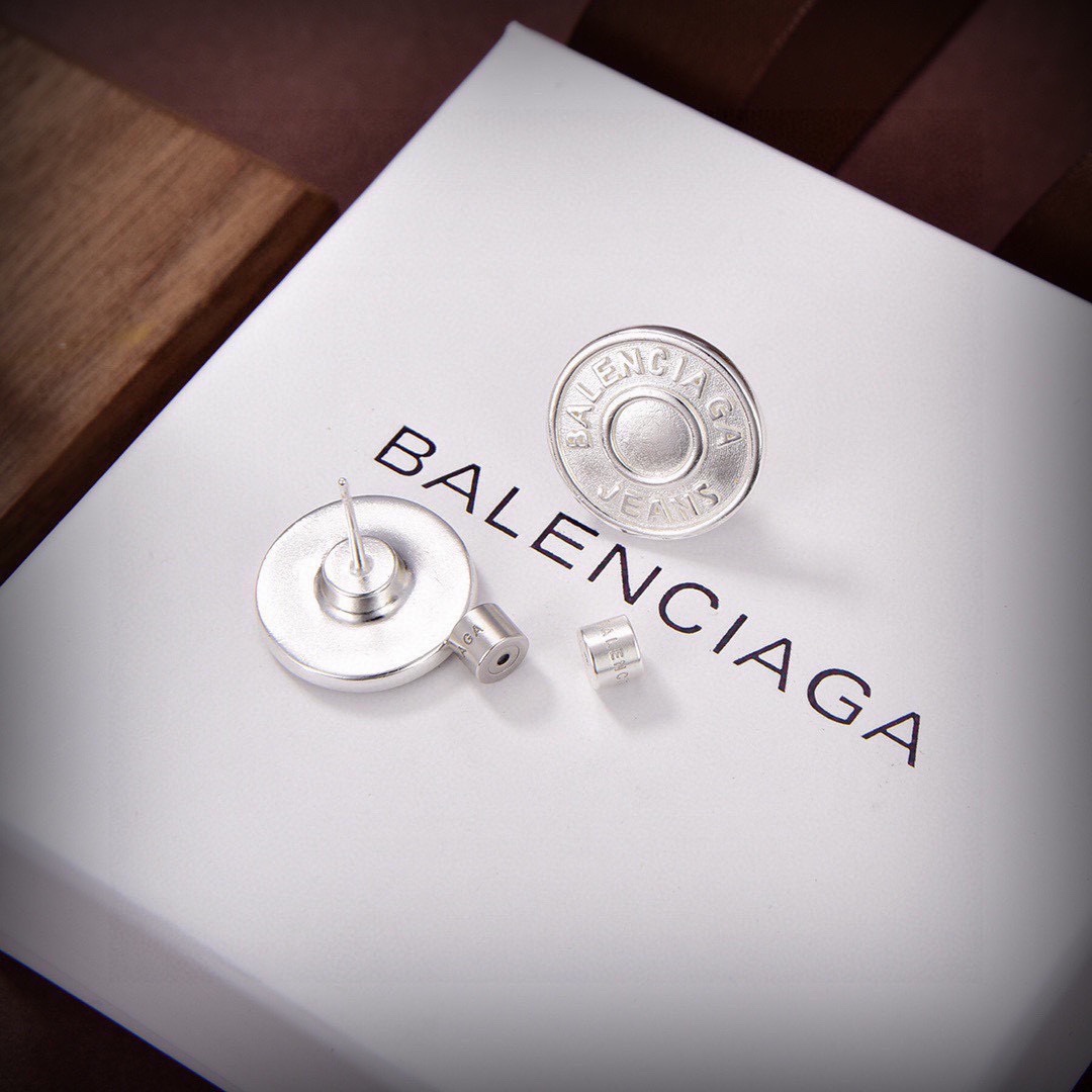 Balenciaga Jeans Stud Earrings - DopestKickz