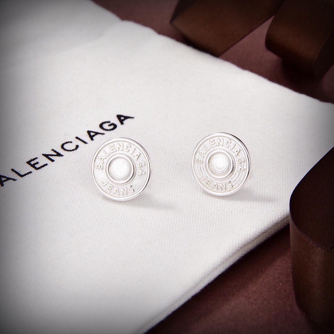 Balenciaga Jeans Stud Earrings - DopestKickz